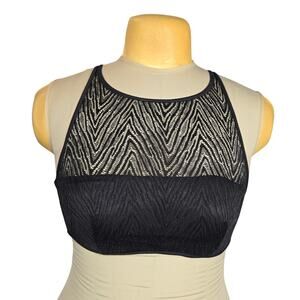 Victorias Secret Womens Small Sports Bra High Neck Mesh Racerback Removable Pads